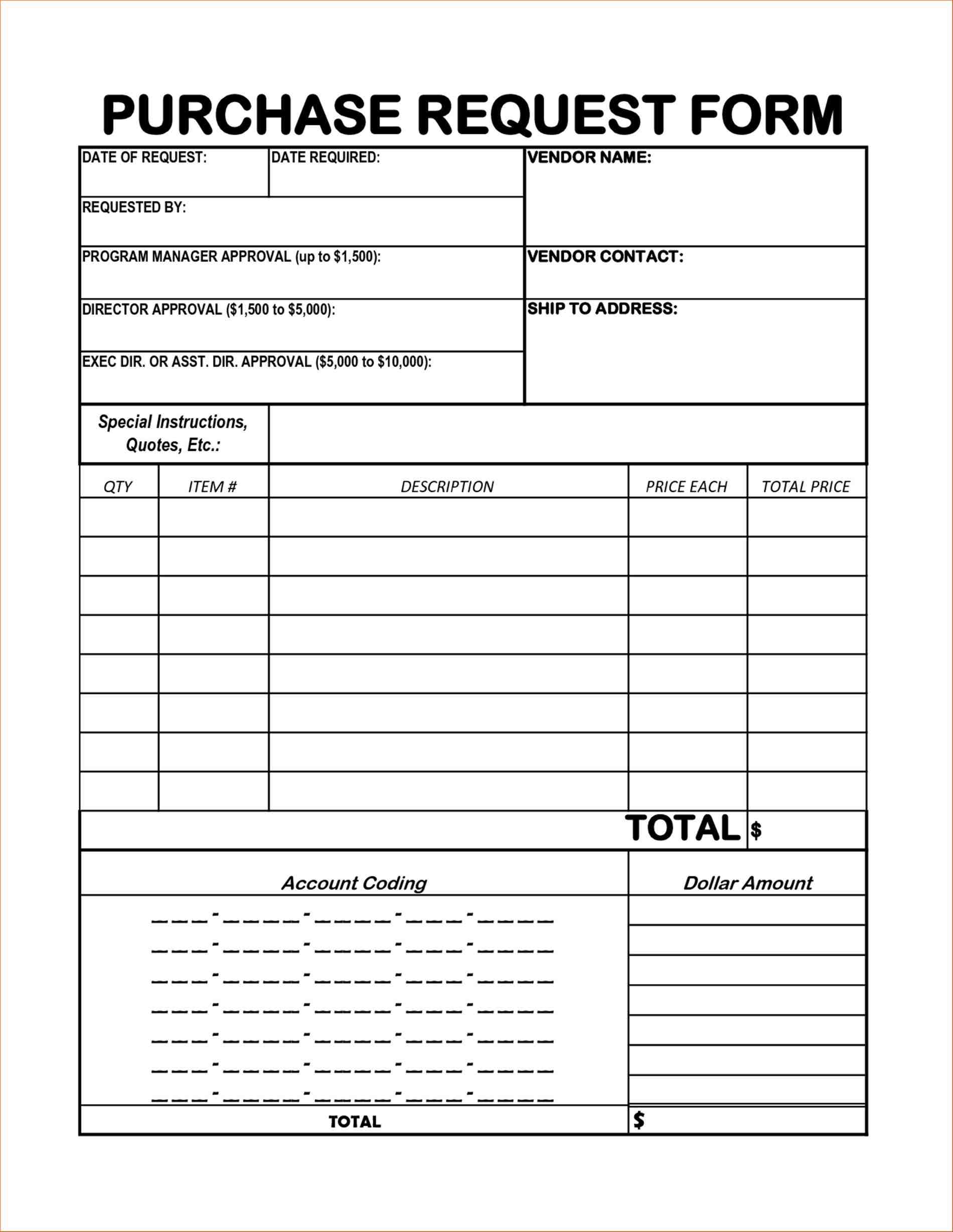 Free Requisition Form Template Excel Templates Printable Download
