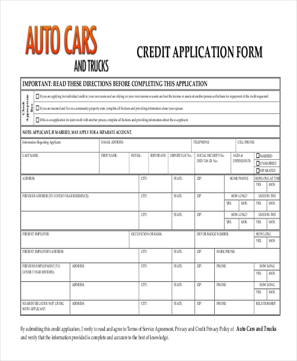 credit application template pdf   April.onthemarch.co