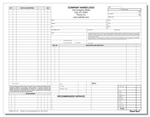 Repair Work Order Form Template | Free Printable Business Form 