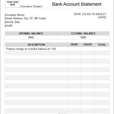 Editable Bank statement Template Archives   Word Templates