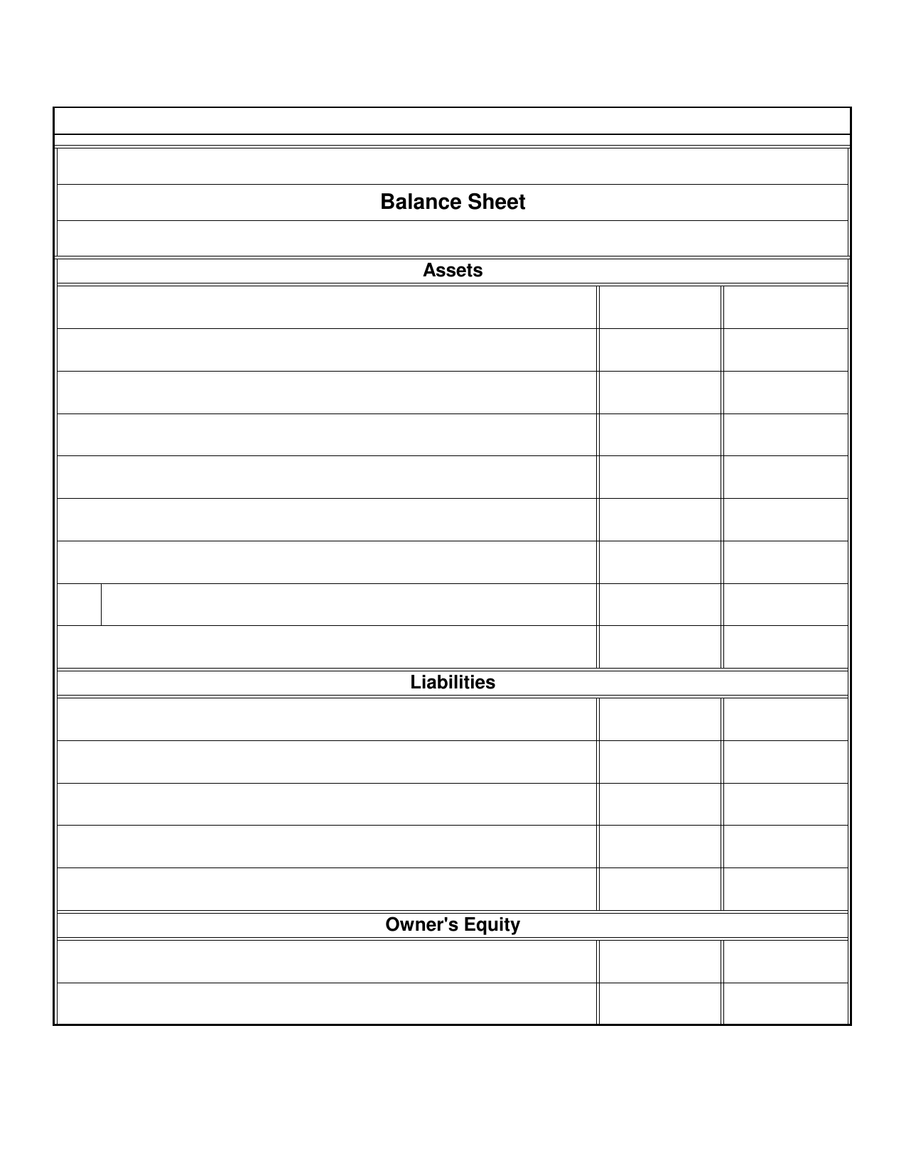 Blank Balance Sheet Template 4 – down town ken more