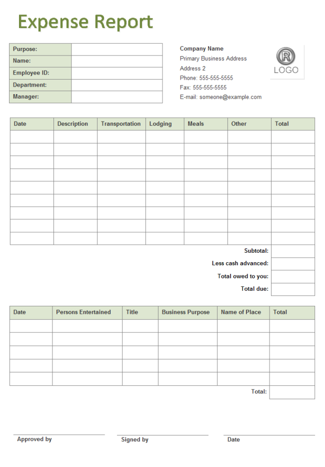 blank expense report template Boat.jeremyeaton.co blank expense report template Boat.jeremyeaton.co