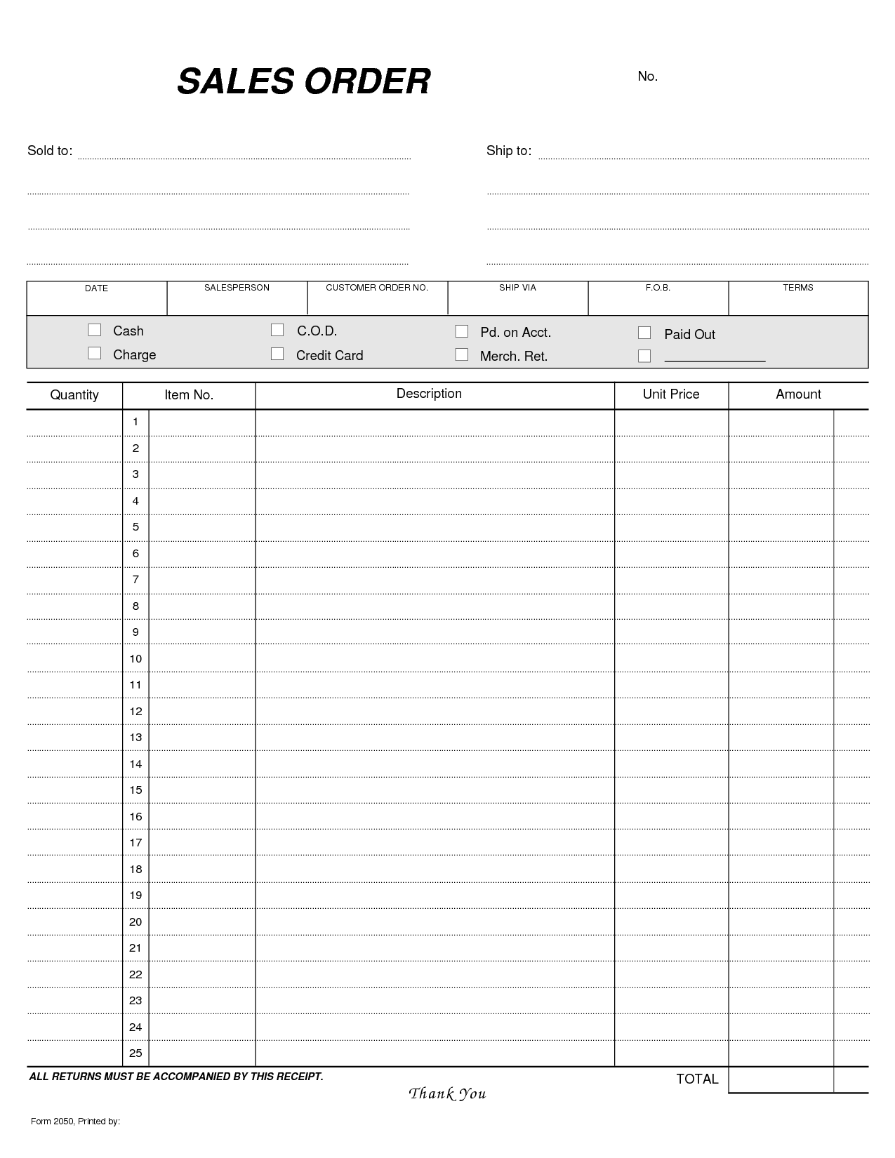 free printable order form templates   April.onthemarch.co