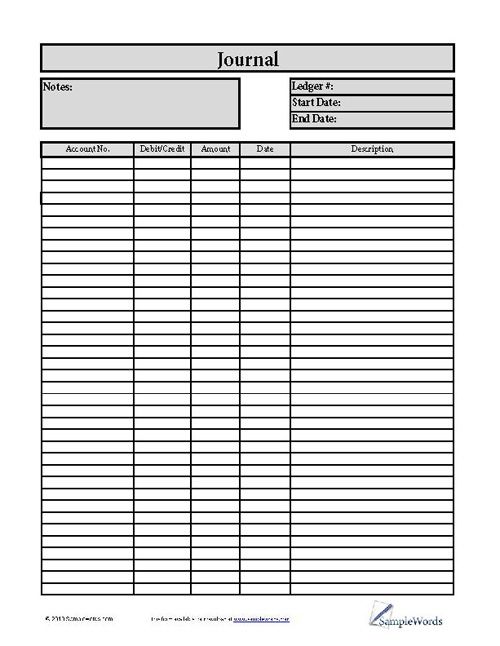 Collection of Blank accounting worksheet template | Download them 