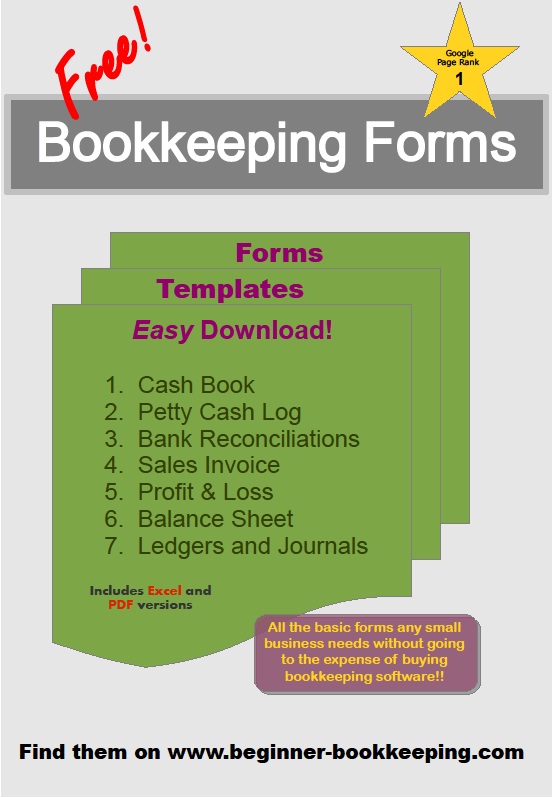 Bookkeeping Forms Free Printable Free Bookkeeping Forms And 