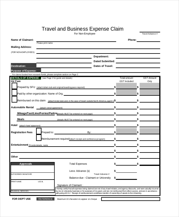 free business expense report template   Boat.jeremyeaton.co