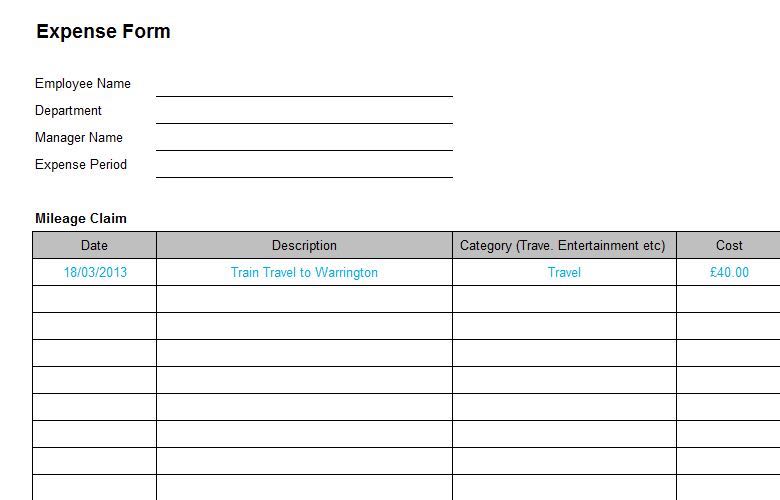 business expense form template free   28 images   best photos of 