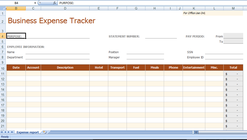 Business Expense Tracker Template 8 Business Expense Tracker 