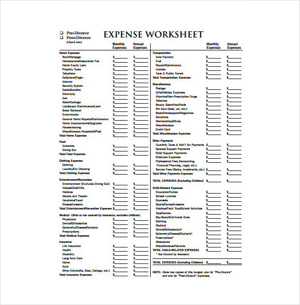 small business expenses accounting spreadsheets free 