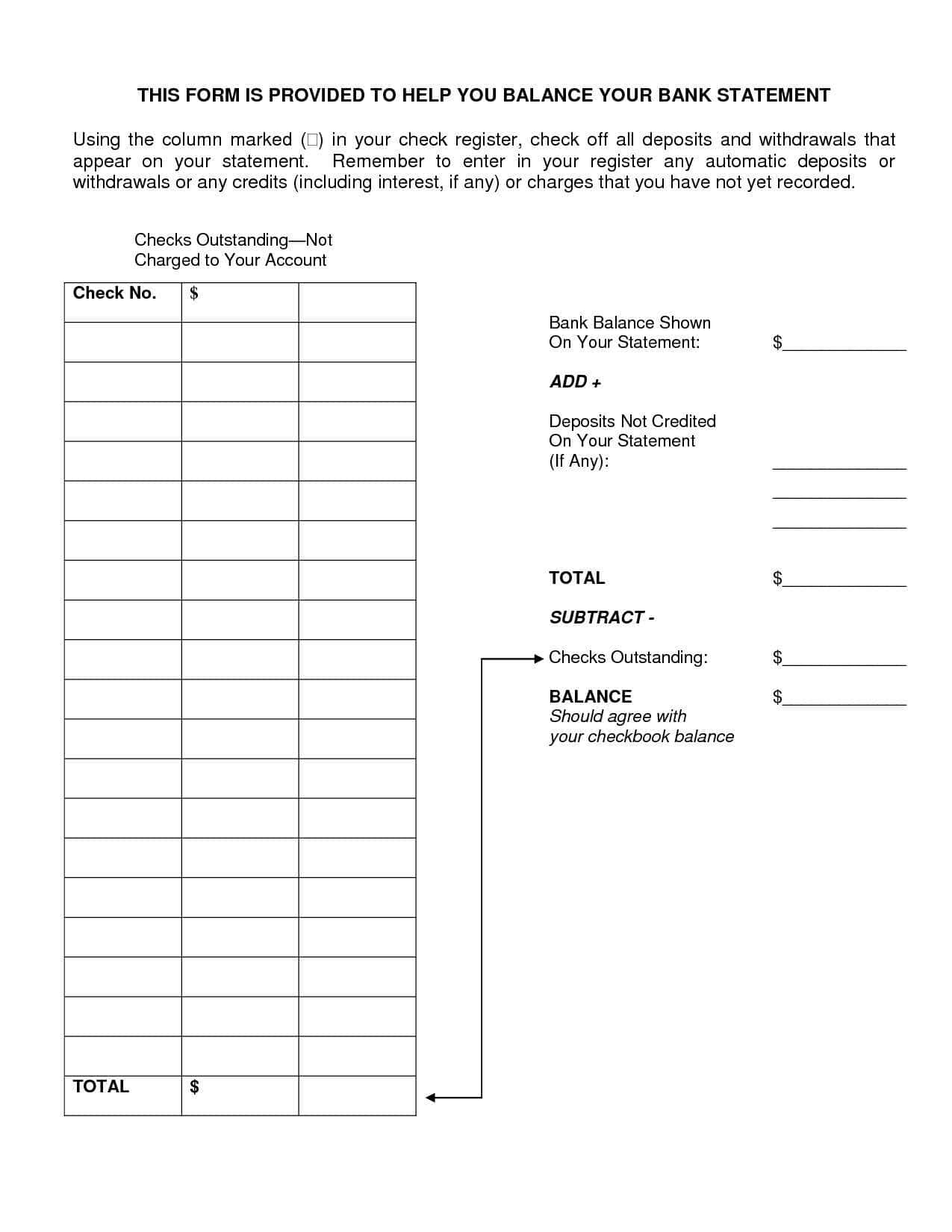 Cash Register Balance Sheet Form And Cash Drawer Reconciliation 