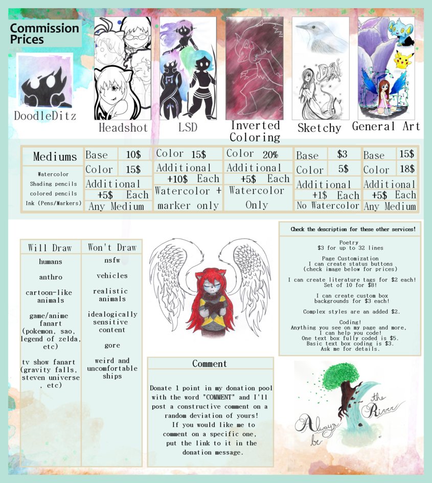 FREE Commission Prices TEMPLATE by Jenny2 point 0 on DeviantArt