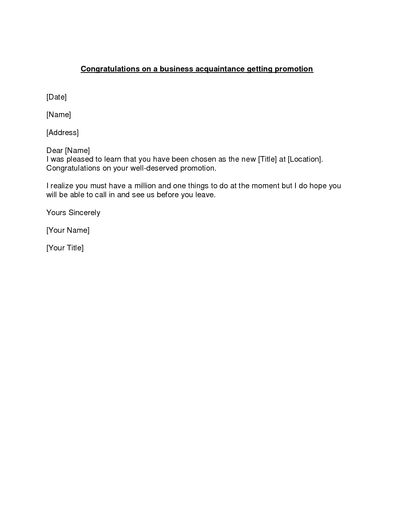 Job Promotion Letter Sample Elegant Congratulatory Letter for Job 