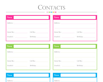Contact List Template   4 Free Word, PDF Documents Download | Free 