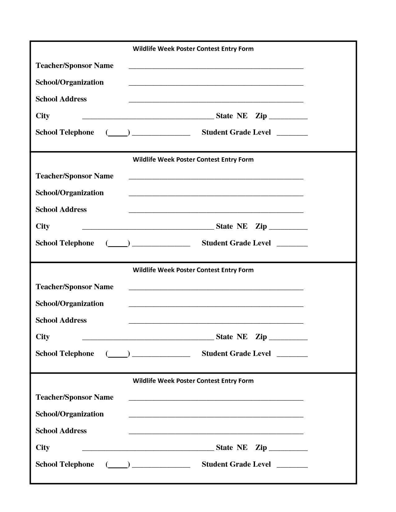entry form template contest entry form sample contest entry form 