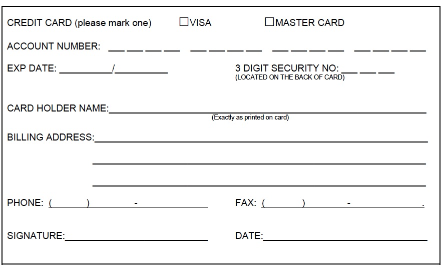 FAX / MAIL ORDER FORM