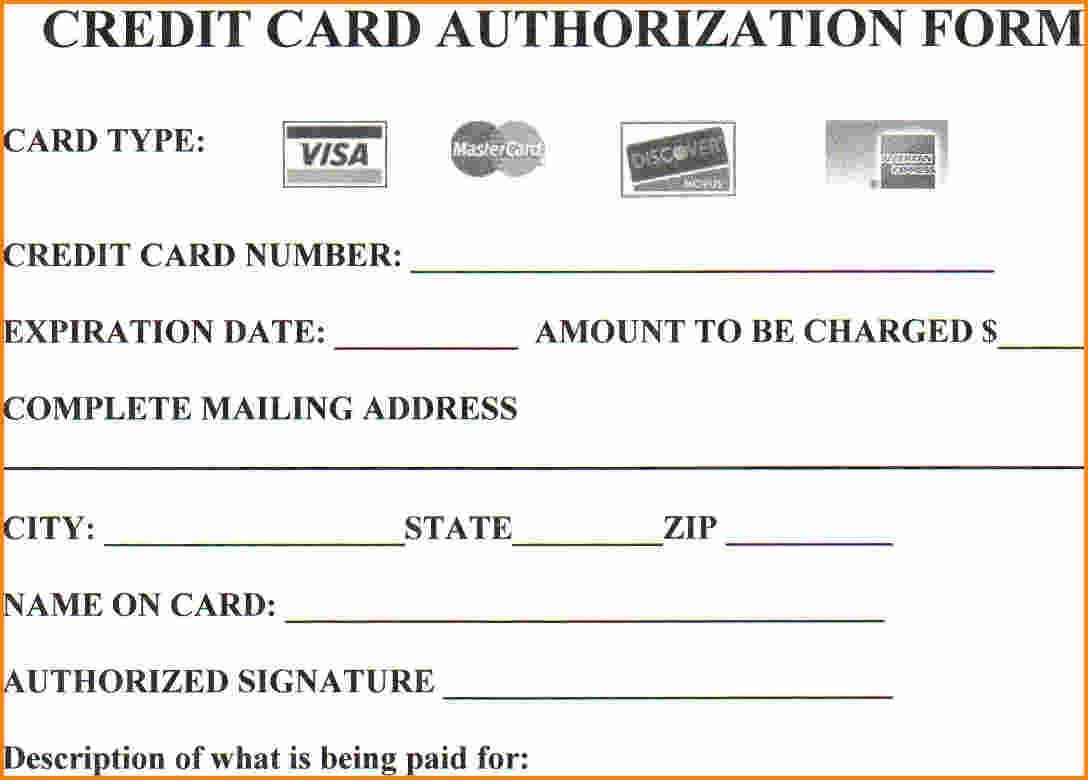 credit card authorization form template microsoft   Boat 