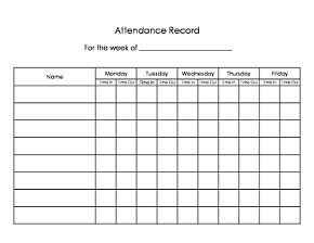 Daycare sign in/sign out sheet. Easy way to keep track of 