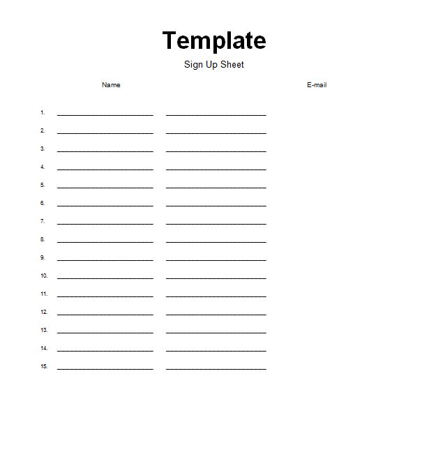 40 Sign Up Sheet / Sign In Sheet Templates (Word & Excel)