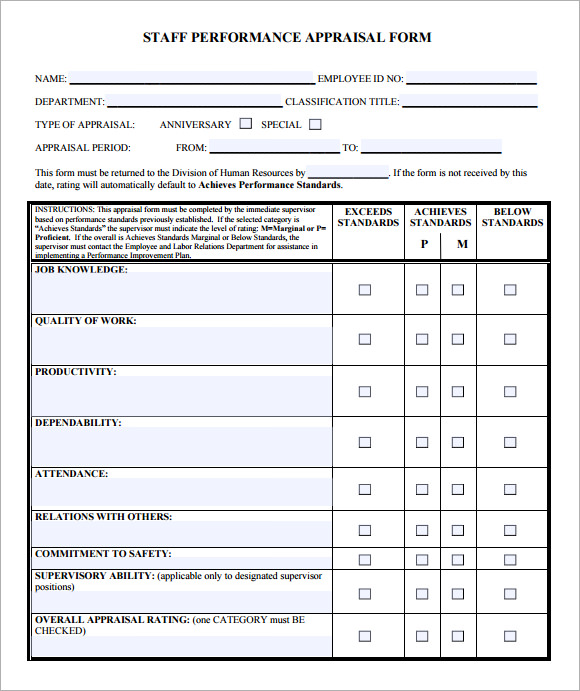employee evaluation form template pdf   Tier.brianhenry.co