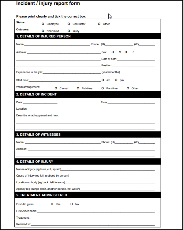 template incident report form template incident report form 