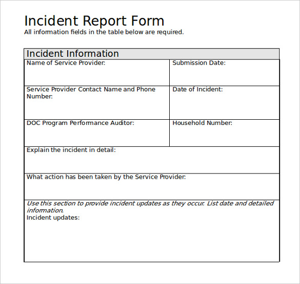 incident report form doc   Kleo.beachfix.co