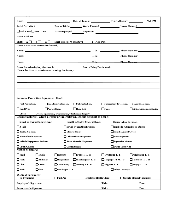 free employee incident report template   Tier.brianhenry.co