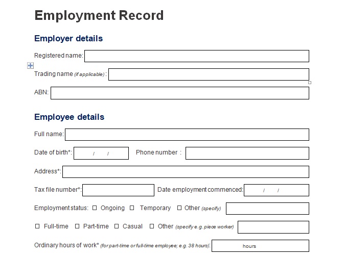 personnel record form template employee records forms 