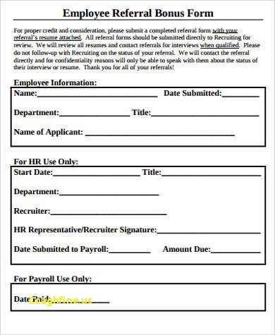 customer referral form template employee referral form template 