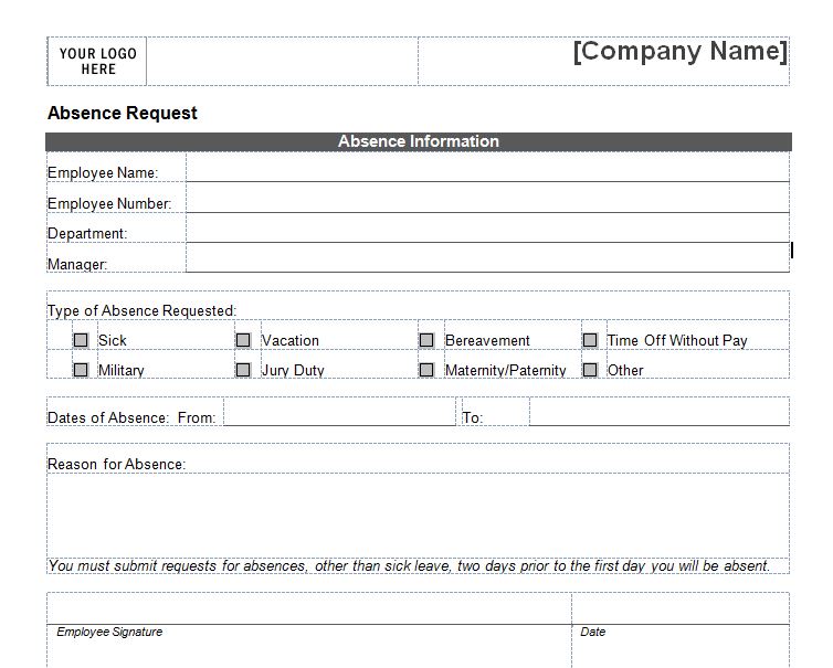 vacation request form templates vacation request form templates 