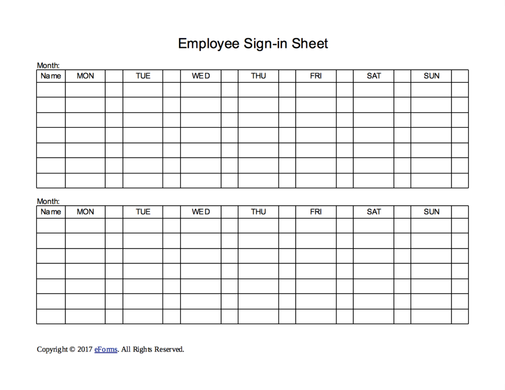 employees sign in sheet   April.onthemarch.co