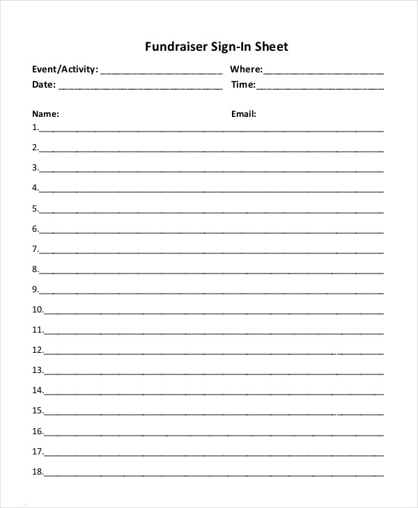 Event Sign In Sheet Template   16+ Free Word, PDF Documents 