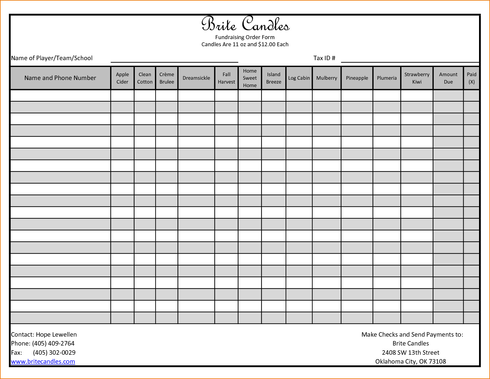 photography order form template excel   Tier.brianhenry.co