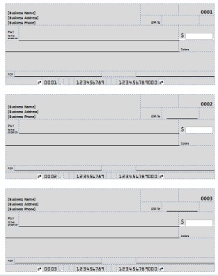 Blank Check Template & Deposit Form