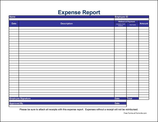 Free Expense Reports   Safero Adways