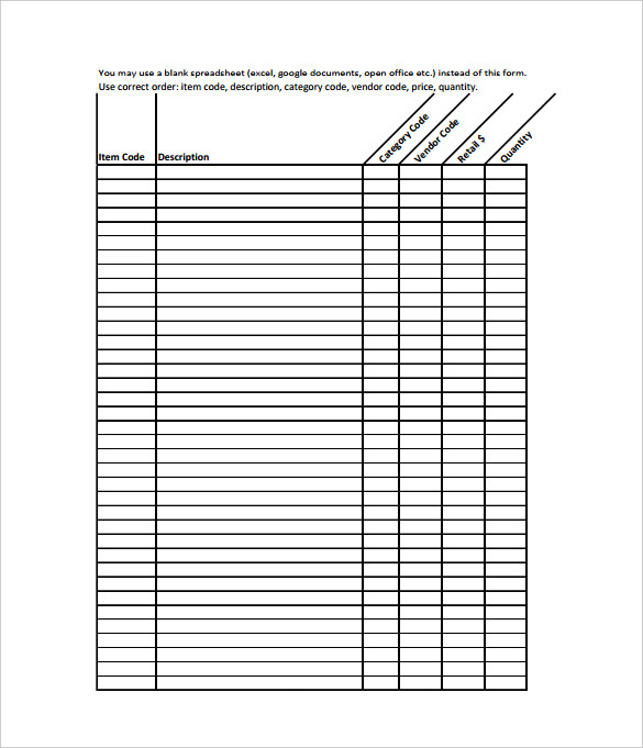 free excel sample blank inventory spreadsheet templates Free 