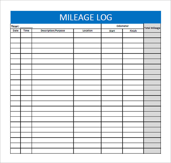 Mileage Log Template for Excel (Free)   Track Your Miles