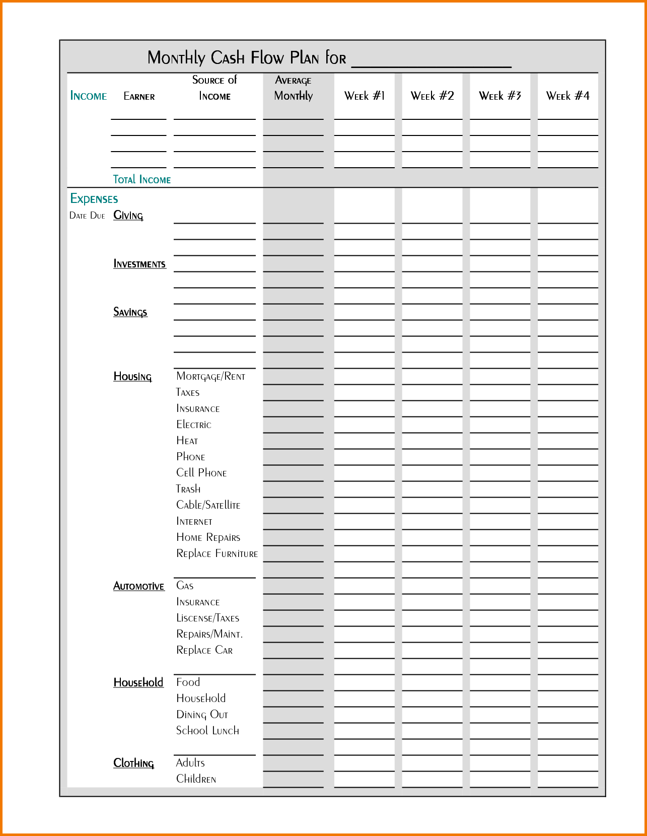 Excel Spreadsheet For Business Expenses With Free Printable 