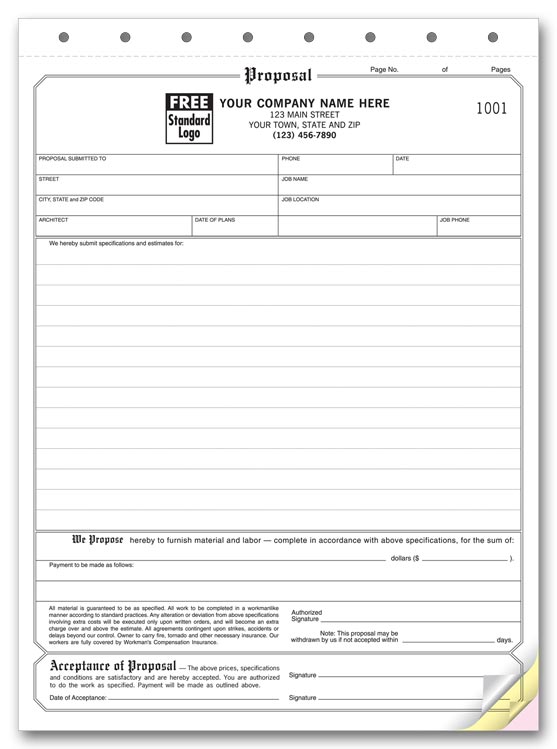 Contractor Forms Templates Best Photos Of Free Printable Proposal 