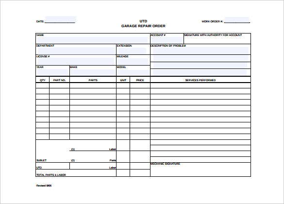11+ automotive repair order template | utah staffing companies