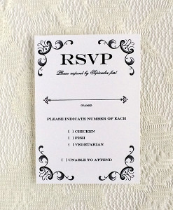 RSVP Card Template with Retro Typography | Pinterest | Retro 