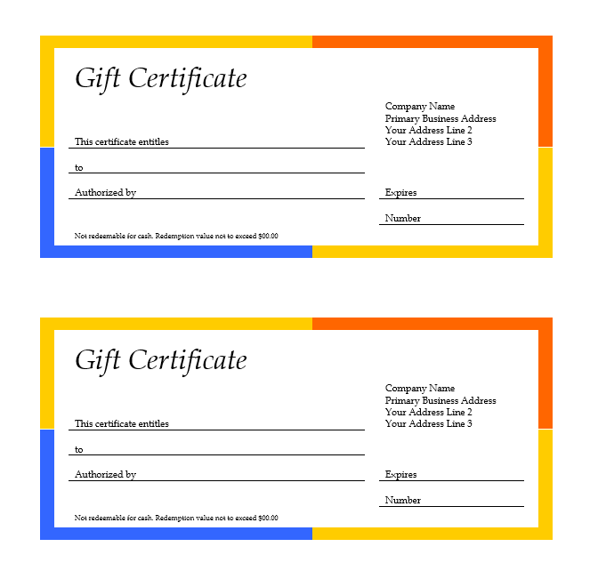 Google Docs Gift Certificate Template Printable Word Searches