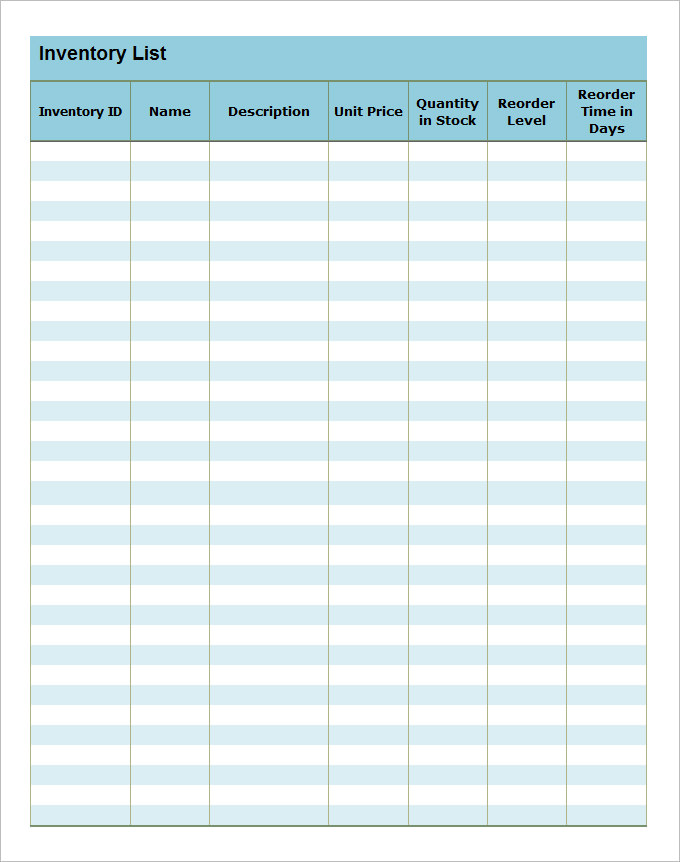 Inventory Checklist Template 24+ Free Word, PDF Documents Inventory Checklist Template 24+ Free Word, PDF Documents