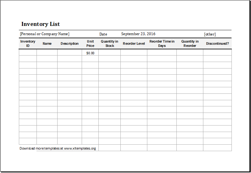 inventory list templates   April.onthemarch.co