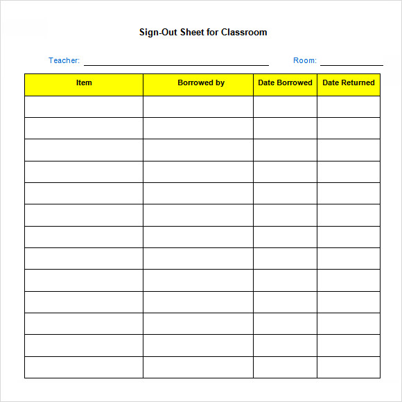 sign out sheet template excel   Boat.jeremyeaton.co