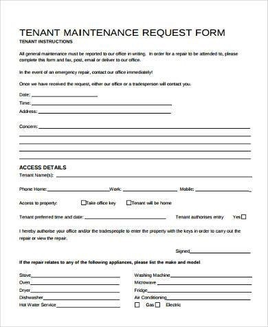 Collection of Solutions for Maintenance Request Form Template Of 