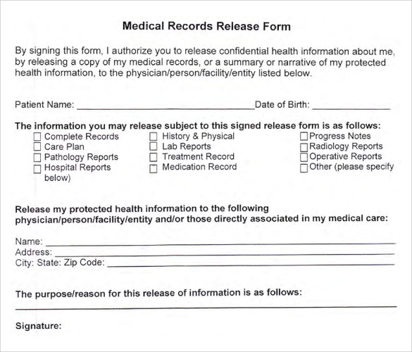 10+ Medical Release Forms   Free Sample, Example, Format | Free 