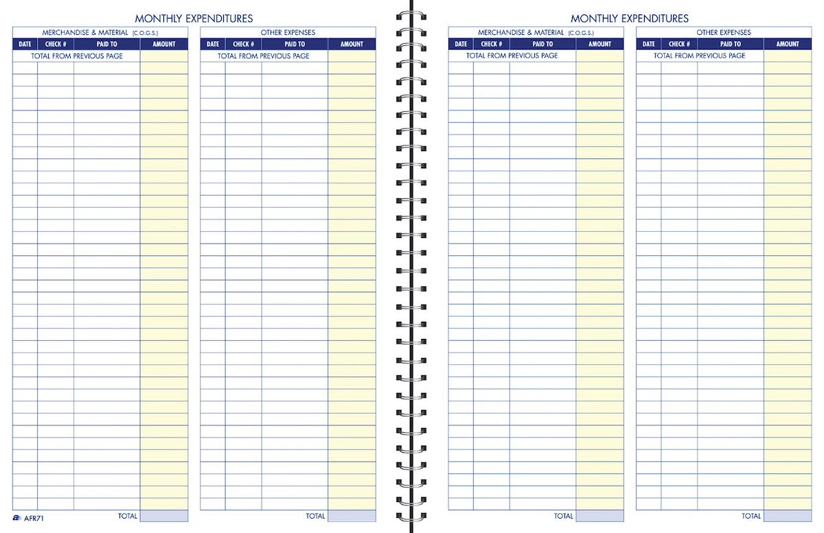 Amazon.: Adams Bookkeeping Record Book, Monthly Format, 8.5 x 