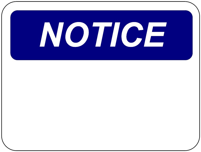 notice sign template printable