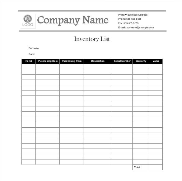office inventory list template   Tier.brianhenry.co