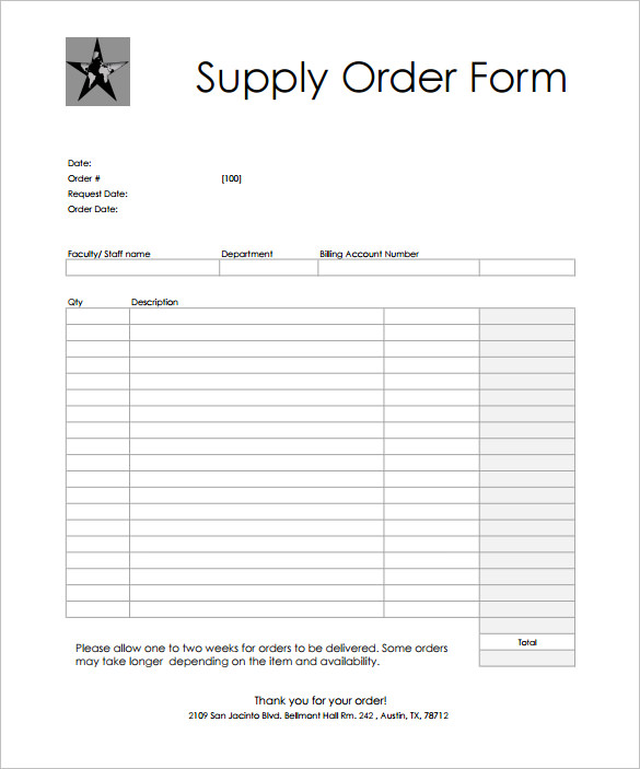 30+ Order Form Templates   PDF, DOC, Excel | Free & Premium Templates